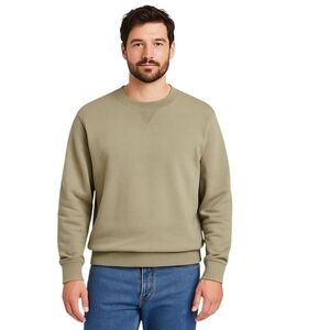 Goodfellow & Co Mens Relaxed Fit Crewneck Sweatshirt L Khaki Green Cotton NWT